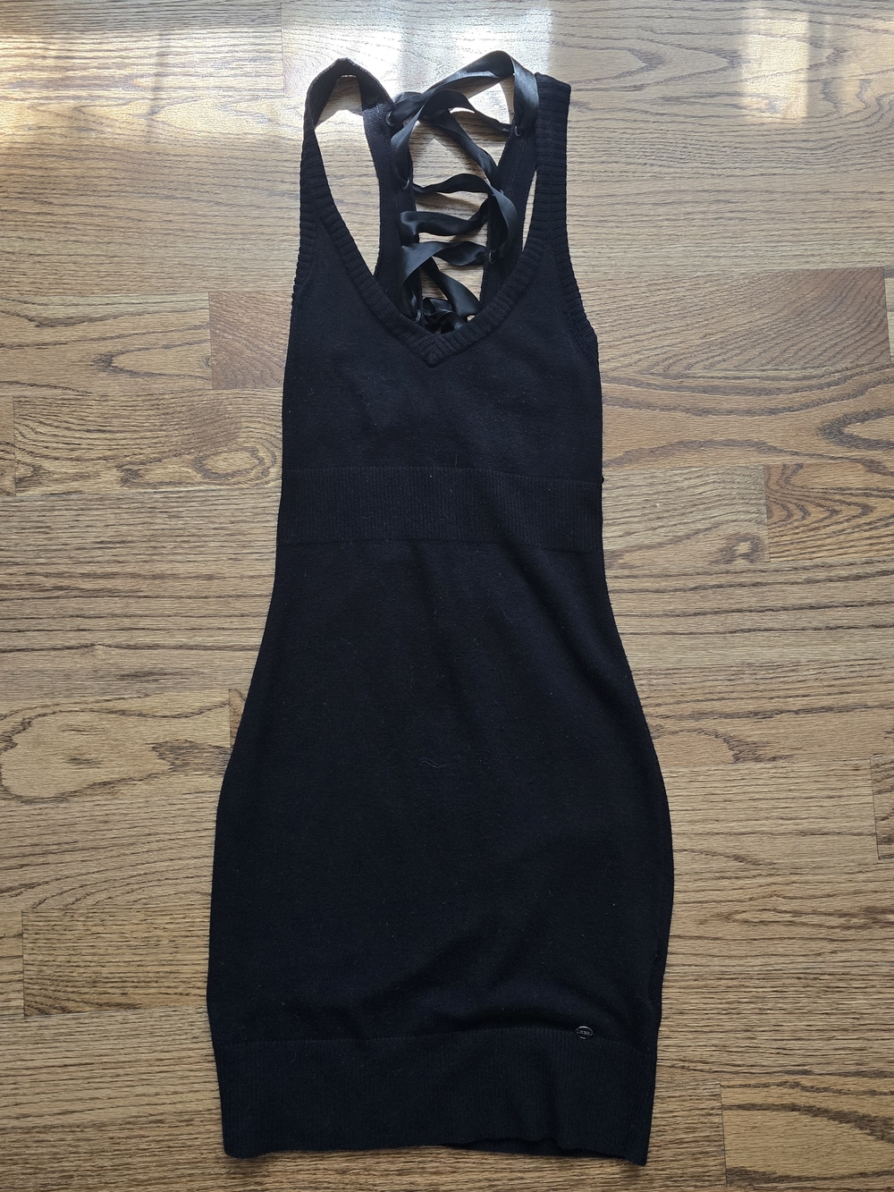 Guess Black Lace-Up Mini Skirt
